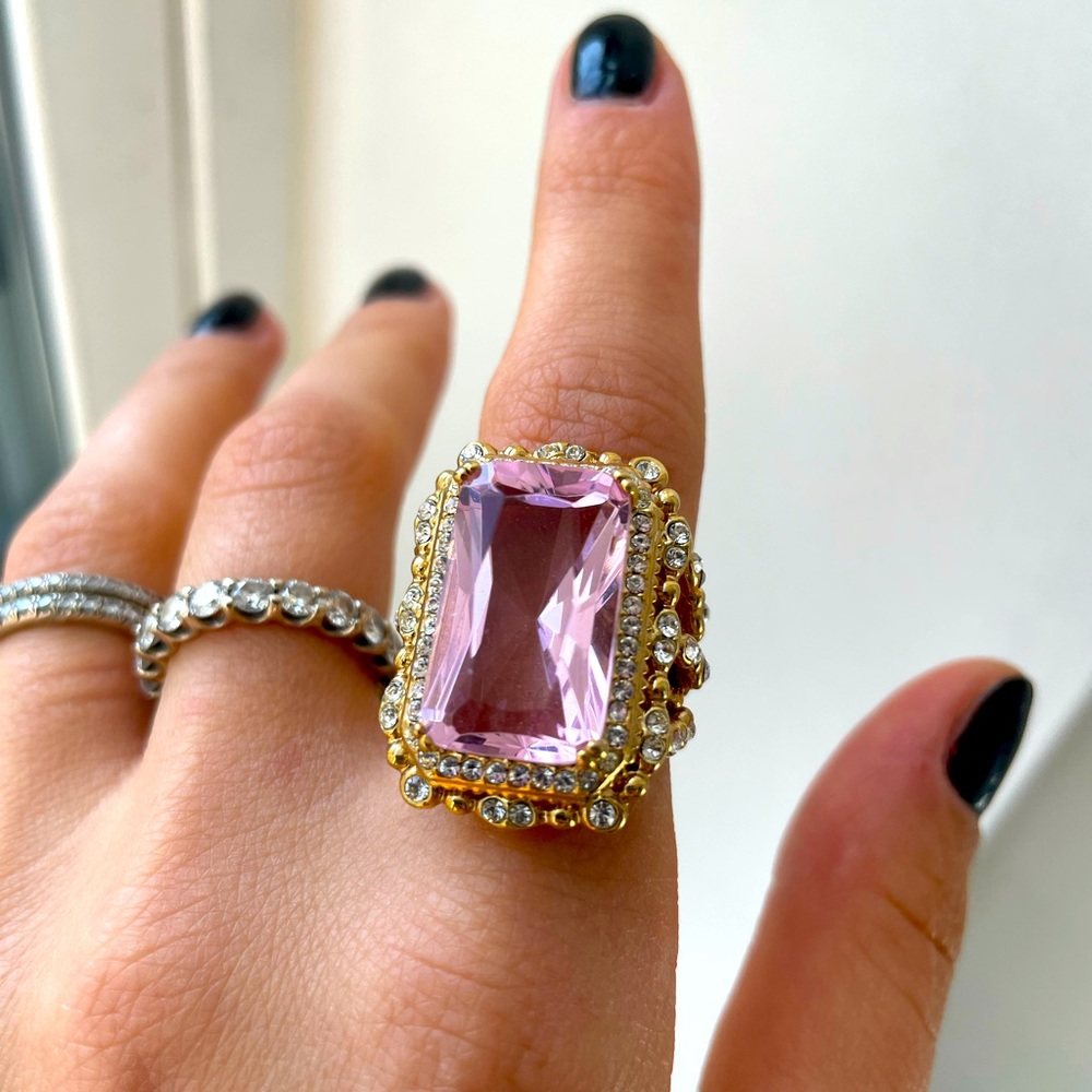 Doris Panos 18k gold plated cocktail ring.